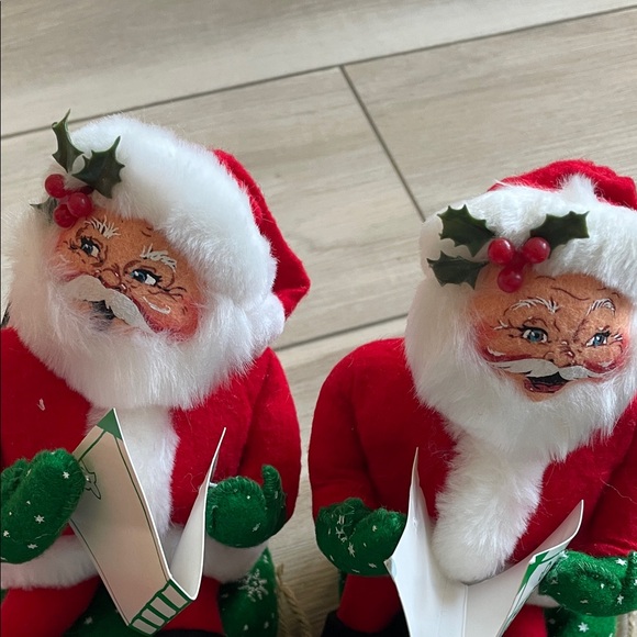Used Annalee Dolls Santa Claus Figurines Trio